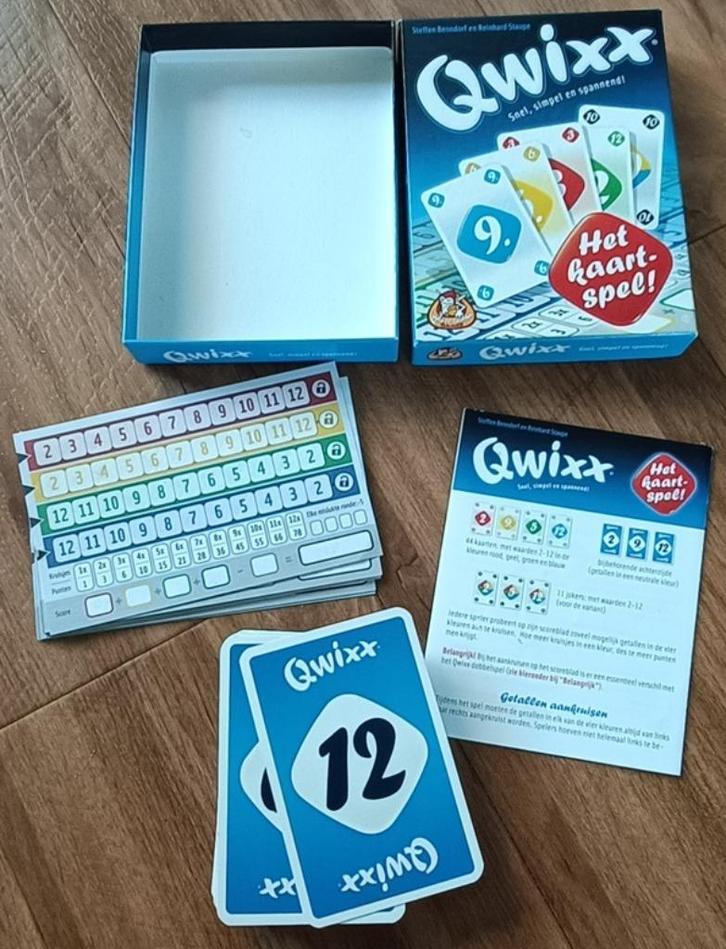 Bordspel Qwixx, Hobby en Vrije tijd, Gezelschapsspellen | Kaartspellen, Zo goed als nieuw, Een of twee spelers, Drie of vier spelers