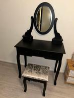 Kaptafel met spiegel en stoel, Minder dan 100 cm, Ophalen of Verzenden, Zo goed als nieuw, Hout
