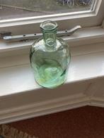 Blauw groene vaas, 24 cm hoog, Ophalen, Blauw, Minder dan 50 cm, Glas