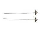 Antieke zilveren mutsenspelden, streekdracht. L 10 cm, Verzenden, Zilver, Overige typen, Met edelsteen