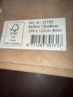 Berken multiplex 244x122cm 9mm 2x, Ophalen, Gebruikt, Multiplex