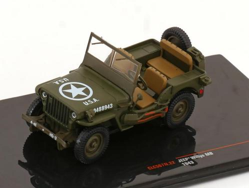 Jsn IXO 1:43 Jeep Willys MB US Armee 1943 olive groen, Hobby en Vrije tijd, Modelauto's | 1:43, Nieuw, Auto, Overige merken, Ophalen of Verzenden