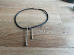 Mooie ketting/ hanger van zilver met rubber., Ophalen of Verzenden, Zo goed als nieuw, Zilver