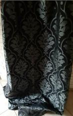 Smalle lange gordijn zwarte zilveren ornamenten, Huis en Inrichting, Ophalen of Verzenden, Nieuw, 200 cm of meer