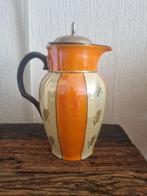 Art Deco theepot of koffiepot oranje en crèmekleurig, Antiek en Kunst, Ophalen of Verzenden