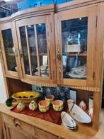 Antieke grenen buffetkast 2 delig lades en deuren, Ophalen, Gebruikt, 100 tot 150 cm, 200 cm of meer