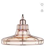 Design hanglamp koper/glas – zo goed als nieuw, Huis en Inrichting, Lampen | Hanglampen, Ophalen of Verzenden, Zo goed als nieuw