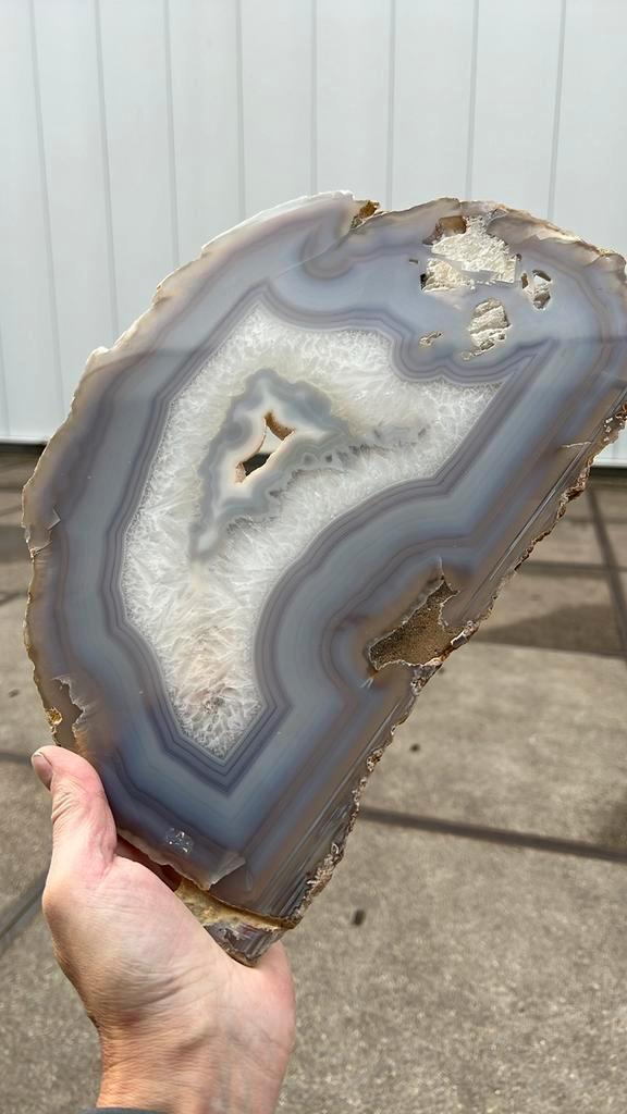 Grote XL Agaat schijf 35 cm x 25 cm, Verzamelen, Mineralen en Fossielen, Mineraal, Ophalen of Verzenden