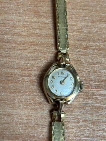 VINTAGE goudkleurige JUNGHANS horloge 1930 beschikbaar voor biedingen