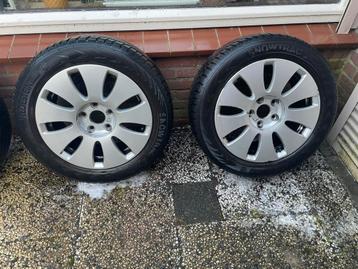 2x Audi A4 B7 velgen met winterbanden 205/55/16 beschikbaar voor biedingen