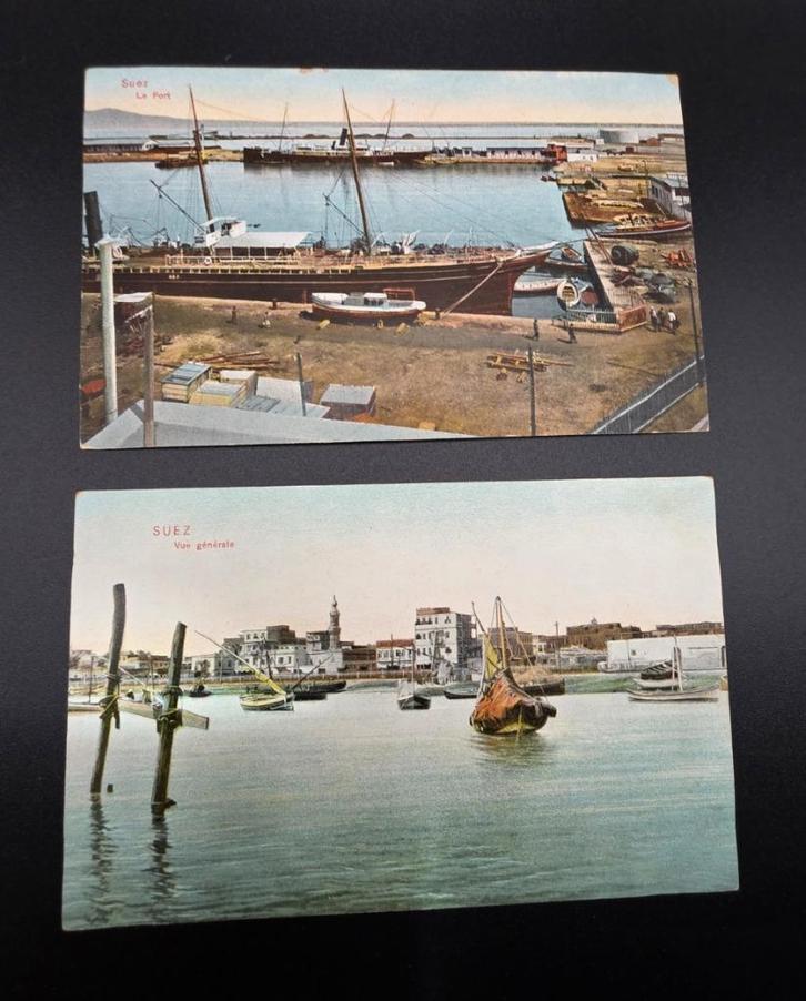 3 vintage ansichtkaarten Suez Egypte ongelopen, Verzamelen, Ansichtkaarten | Buitenland, Ongelopen, Buiten Europa, Ophalen of Verzenden