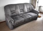 Te koop: microvezel 3-zits bank in grijs/bruin/taupe, Huis en Inrichting, Banken | Bankstellen, Ophalen, Kunststof, Gebruikt, Minder dan 75 cm