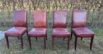 Exclusieve leren eetkamerstoelen. Merk Bendic., Huis en Inrichting, Ophalen, ., Bruin, .