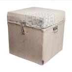 Nieuwe Colorique Opruim/Speelgoed/Poef Kist Explore Canvas, 50 tot 100 cm, Ophalen of Verzenden, Zo goed als nieuw, Metaal