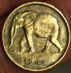Koloniale valuta 1 Fr. 1944 Belgische Congo, Postzegels en Munten, Munten | Afrika, Verzenden, Overige landen
