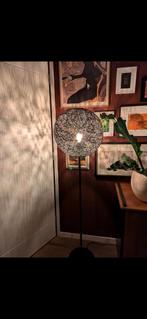 Staande lamp zwart bol - vloerlamp, Ophalen, Zo goed als nieuw, Stof, Modern