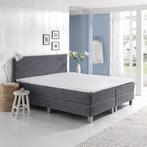 OP=OP Vaste boxspring Basic - 140 x 220 Velvet Antraciet, Ophalen, Nieuw, Tweepersoons