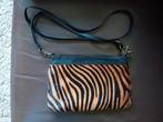 Handtas met Vacht - Zebra Print, Ophalen of Verzenden, Zo goed als nieuw, Zwart, Handtas