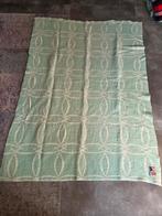 Vintage wollen Texel Hollandse Deken - Groen/Wit, Ophalen of Verzenden, Gebruikt