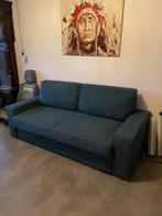 Bed bank blauw, Blauw, Tweepersoons, Zo goed als nieuw, 140 cm