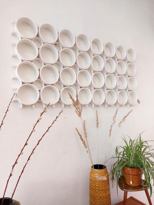 Vintage wandelementen space age jaren 70s wit, Huis en Inrichting, Woonaccessoires | Wanddecoraties, Gebruikt, Ophalen