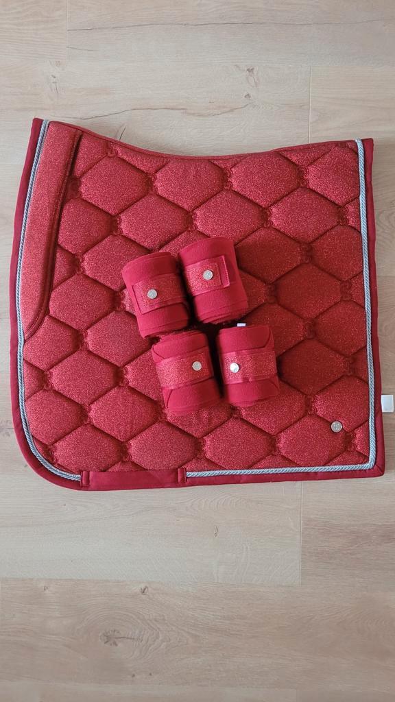PS of Sweden christmas collectie set glitter rood, Dieren en Toebehoren, Paarden en Pony's | Dekens en Dekjes, Zo goed als nieuw