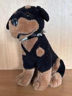Knuffel hond / waakhond met riem - zacht pluche, Ophalen of Verzenden, Zo goed als nieuw, Hond