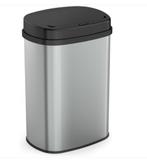 Bayt Prullenbak 60 Liter   Afvalbak - Metaal -RVS look, 50 tot 75 cm, Nieuw, 40 liter of meer, Ophalen of Verzenden