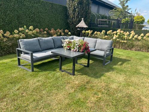 Zeer luxe aluminium hoekloungeset, Tuin en Terras, Tuinsets en Loungesets, Zo goed als nieuw, Loungeset, Aluminium, 8 zitplaatsen