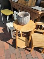 Ronde plantentafel hout, Ophalen, Zo goed als nieuw