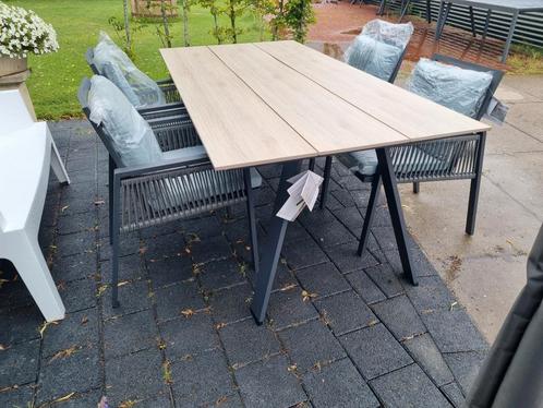 Garden impressions tuinset Tafel 205x100cm met 4 stoelen, Tuin en Terras, Tuinmeubel-accessoires, Nieuw, Ophalen