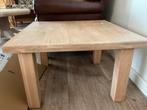 Eiken bijzettafel 2x, Gebruikt, Vierkant, 55 tot 75 cm, Hout