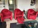 Leolux fauteuils 3 st. plus hockers 2 st., Huis en Inrichting, Ophalen, Zo goed als nieuw, Stof