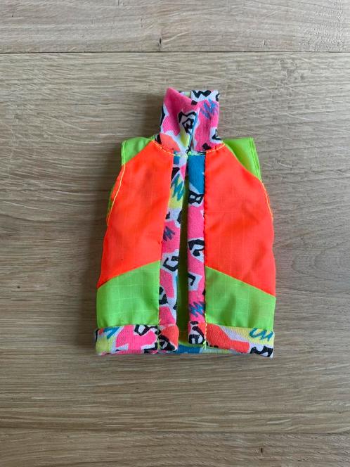 Vintage Barbie Ski Fun bodywarmer Mattel label 1991 kleding, Verzamelen, Poppen, Gebruikt, Kleertjes, Ophalen of Verzenden