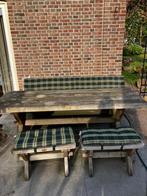 Garland Tafel, bank en 2 hockers, Ophalen, Gebruikt, Bank, Tuinset