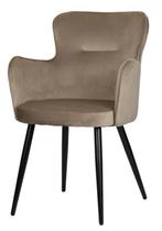 Wing Chair Sand White – Elegante Eetkamerstoelen, Overige kleuren, Japandi, Hotel Chique, Modern, Ophalen of Verzenden, Metaal
