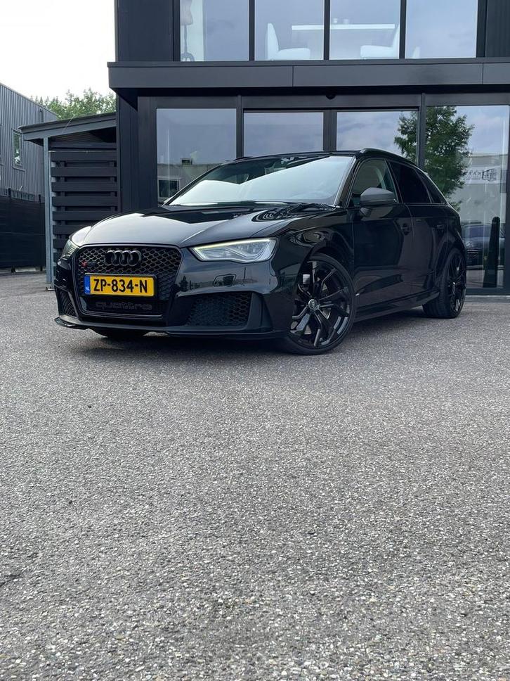 Audi RS3 2.5 270KW Sportback 2016 Zwart, Auto's, Audi, Particulier, RS3, 4x4, ABS, Achteruitrijcamera, Adaptieve lichten, Airbags