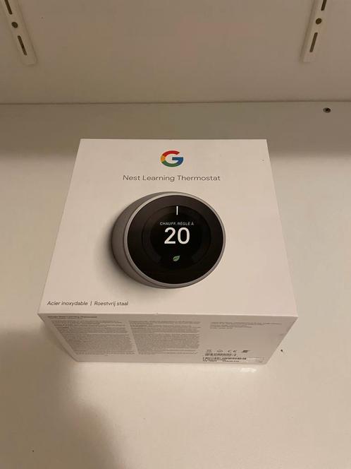 Nest Learning Thermostat (ZGAN, zonder Heat Link), Doe-het-zelf en Verbouw, Thermostaten, Zo goed als nieuw, Slimme thermostaat