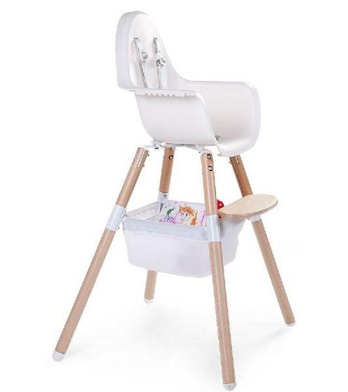 Childwood kinderstoel wit met witte poten, Kinderen en Baby's, Kinderstoelen, Gebruikt, Overige typen, Ophalen of Verzenden