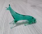 groen glazen dier beeldje, Antiek en Kunst, Antiek | Glas en Kristal, Ophalen of Verzenden