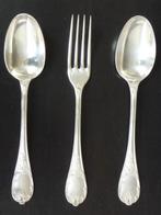 Christofle Marly antieke delen: 2 dinerlepels en 1 dinervork, Antiek en Kunst, Antiek | Bestek, Ophalen