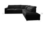 Luxe zwarte hoekbank met croco structuur, Huis en Inrichting, Banken | Bankstellen, Overige maten, Luxe, Hoekbank, Ophalen of Verzenden