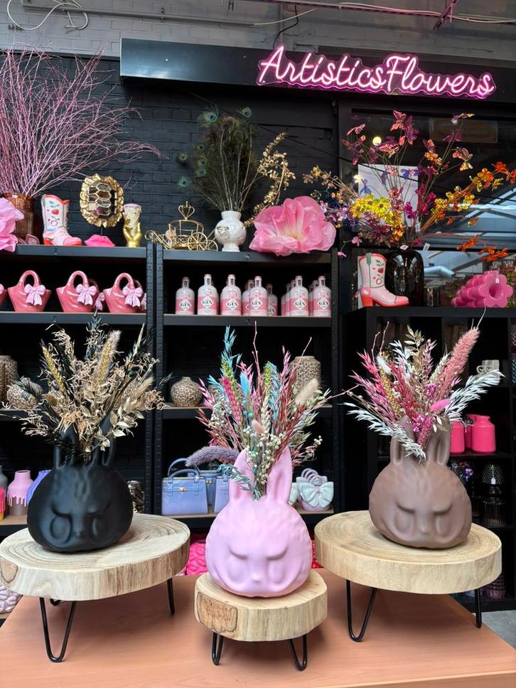 Labubu vaas 3d & droogbloemen, Huis en Inrichting, Woonaccessoires | Droogbloemen, Nieuw, Ophalen of Verzenden