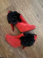 Invito Suède rode Enkellaarsjes - Maat 40 - Nieuw, Lage of Enkellaarzen, Nieuw, Ophalen of Verzenden, Invito