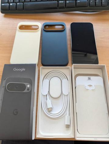 Google Pixel 9 Pro 256GB zwart met 2 nieuwe hoesjes beschikbaar voor biedingen