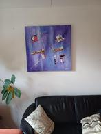 Purple, schilderij van Ed Bos, 100x100 cm, Ophalen