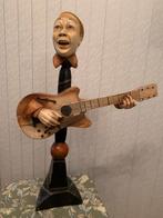 Beeld vrolijke gitarist/zanger vintage, Ophalen