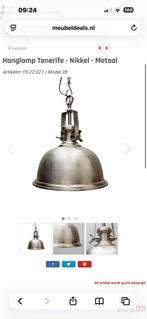 Industriële Hanglamp Tenerife Nikkel Metaal, Ophalen, Zo goed als nieuw, Metaal, Minder dan 50 cm