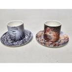 # Jolijn Boxhoorn espresso kopjes. Kop en schotels, Gebruikt, Ophalen of Verzenden, Overige stijlen, Kop(pen) en/of Schotel(s)