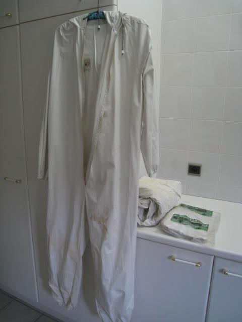 3 stuks witte beschermkledij, pak uit 1 stuk, medium, Tuin en Terras, Werkkleding, Nieuw, Overall, Ophalen of Verzenden